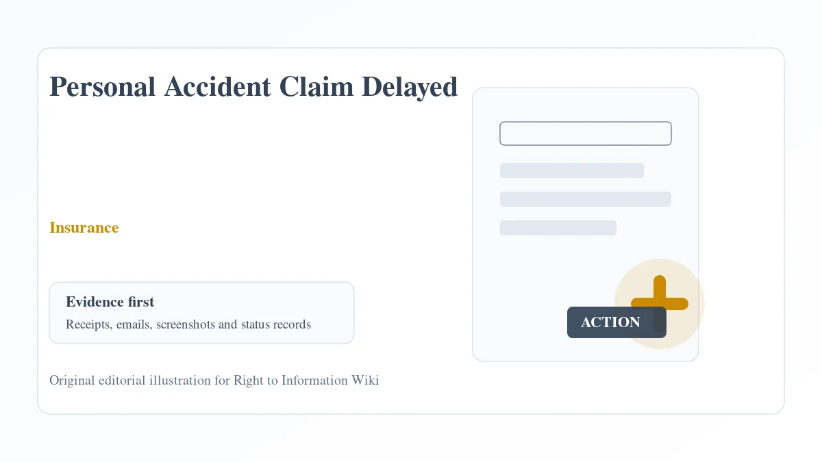 Personal Accident Claim Delayed Personal Accident Claim Delayed evidence and complaint desk