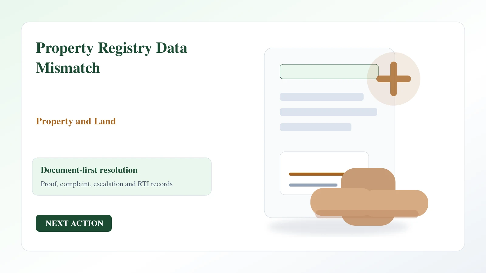 Property Registry Data Mismatch complaint guide Indian document desk for property registry data mismatch complaint and escalation