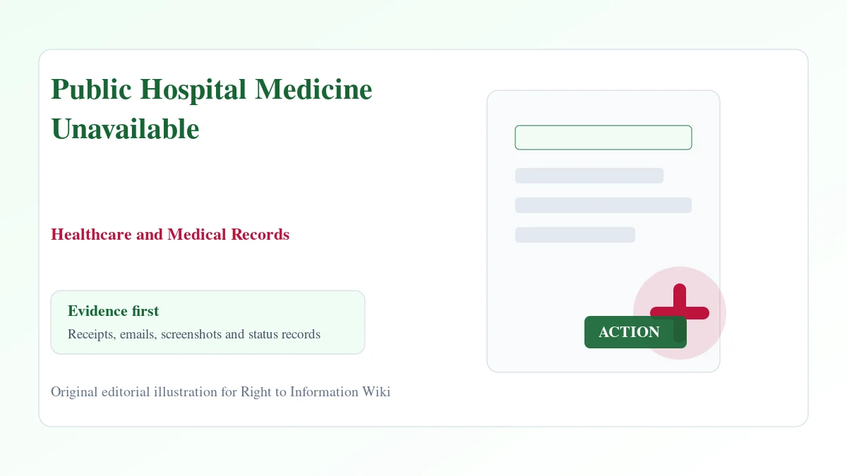 Public Hospital Medicine Unavailable evidence and complaint desk