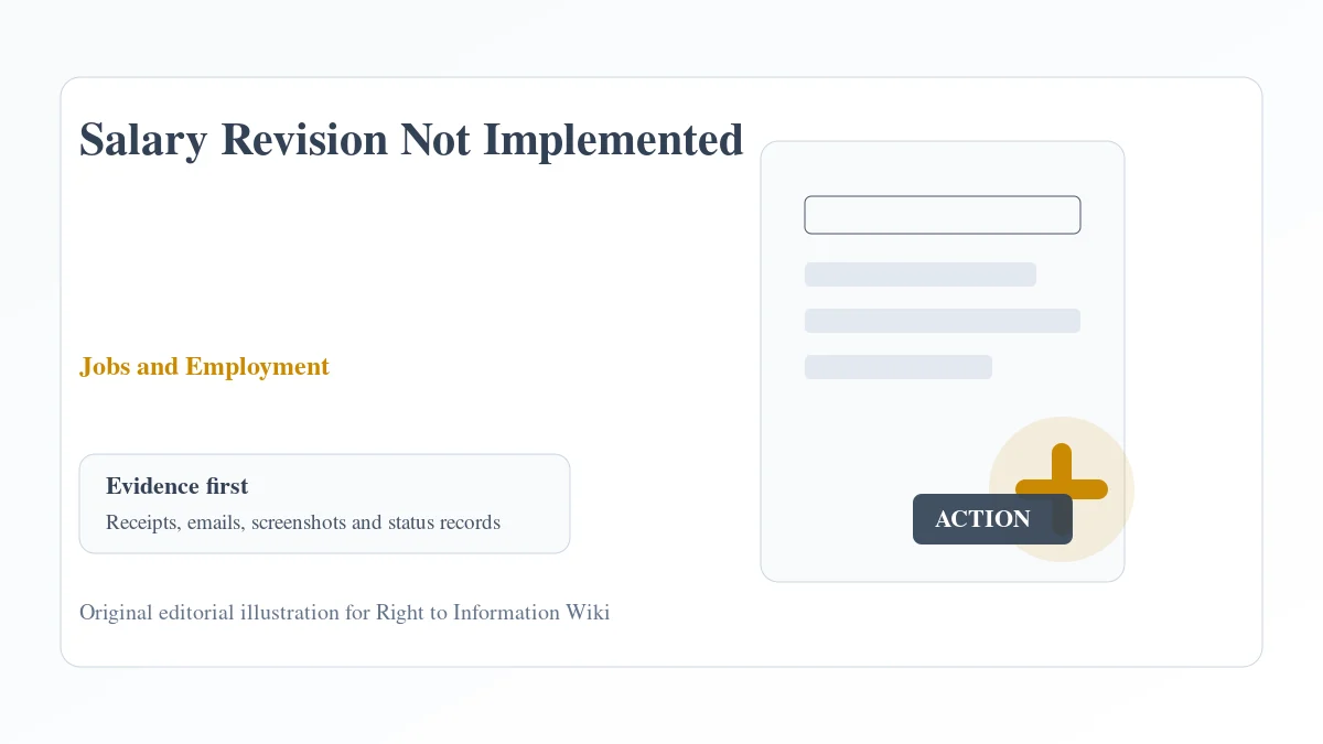 Salary Revision Not Implemented evidence and complaint desk