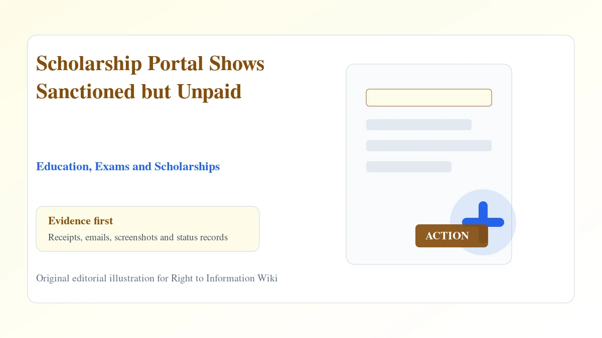 Scholarship Portal Shows Sanctioned but Unpaid Scholarship Portal Shows Sanctioned but Unpaid evidence and complaint desk