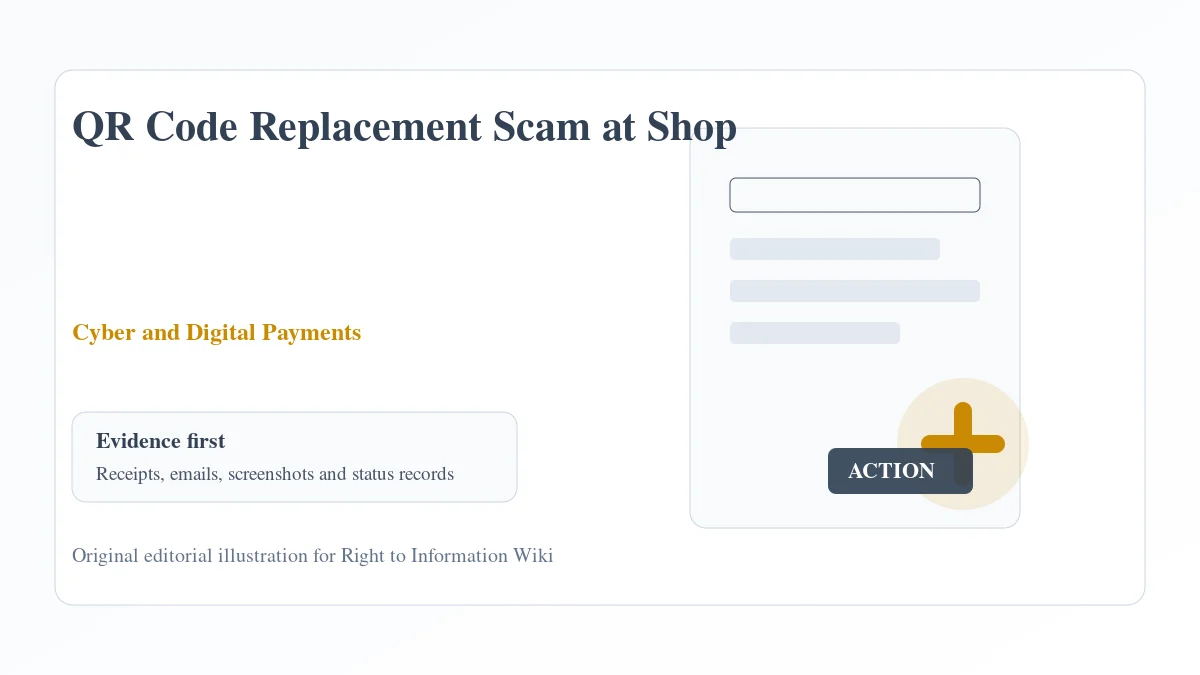 QR Code Replacement Scam at Shop QR Code Replacement Scam at Shop evidence and complaint desk