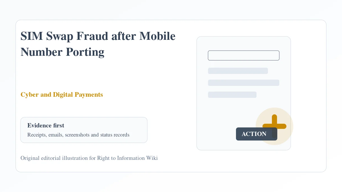 SIM Swap Fraud after Mobile Number Porting SIM Swap Fraud after Mobile Number Porting evidence and complaint desk