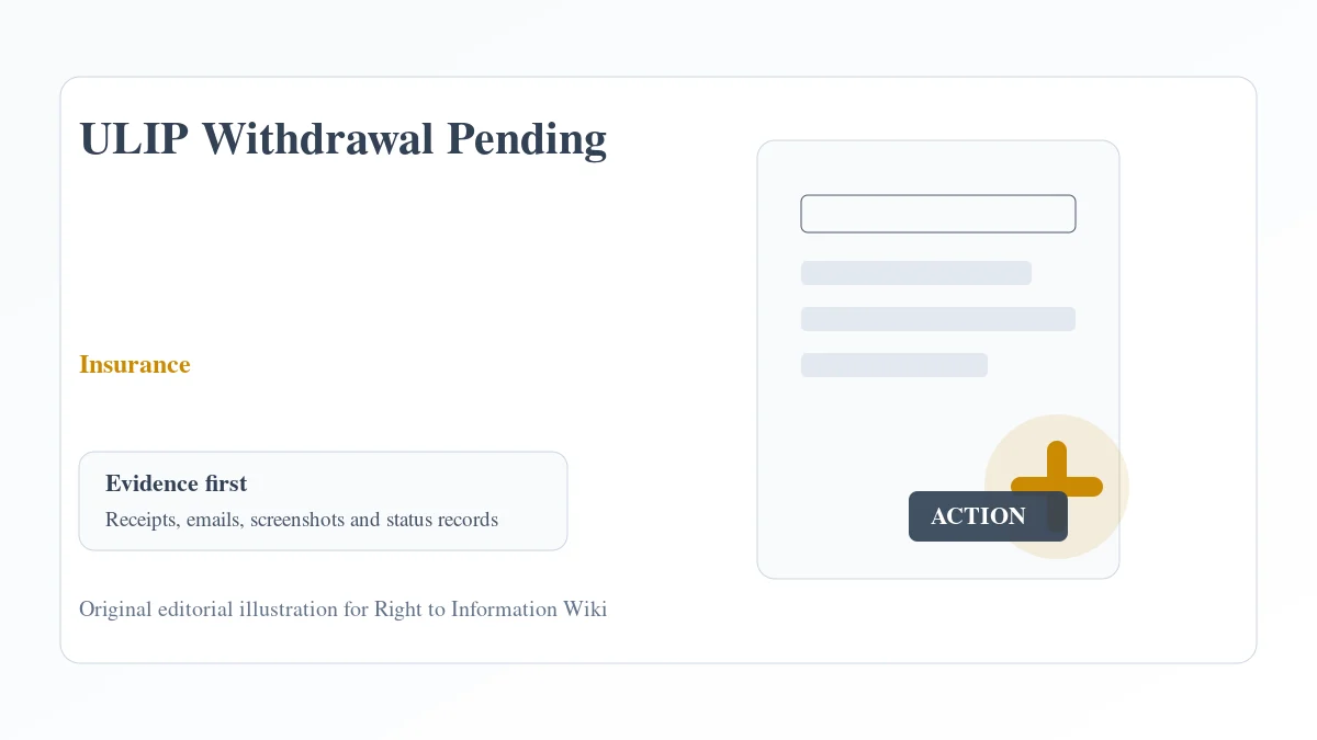 ULIP Withdrawal Pending ULIP Withdrawal Pending evidence and complaint desk