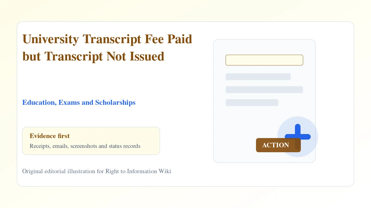 University Transcript Fee Paid but Transcript Not Issued University Transcript Fee Paid but Transcript Not Issued evidence and complaint desk