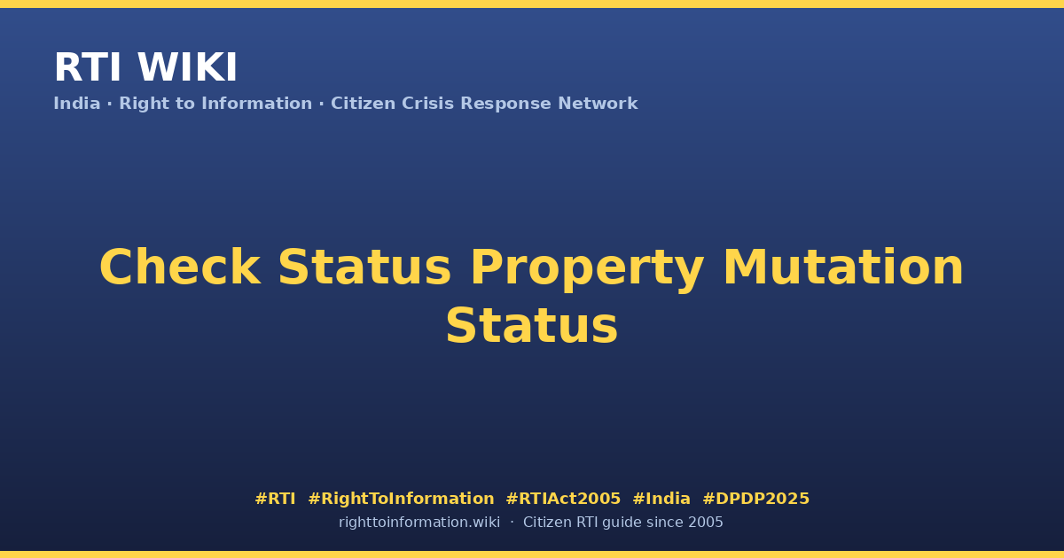 How to check property mutation (dakhil-kharij) status (2026)