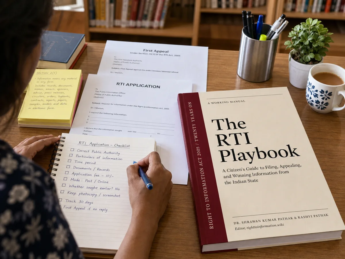 Reader preparing an RTI application checklist beside The RTI Playbook